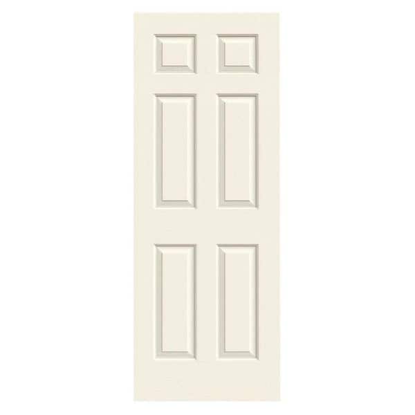 JELD-WEN 30 in. x 80 in. Colonist Vanilla Painted Textured Molded Composite MDF Interior Door Slab