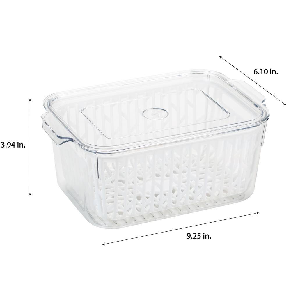Clear Plastic Storage Container with Strainer