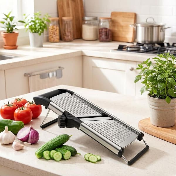 Wudkey Stainless Steel Adjustable Mandoline Vegetable Slicer for
