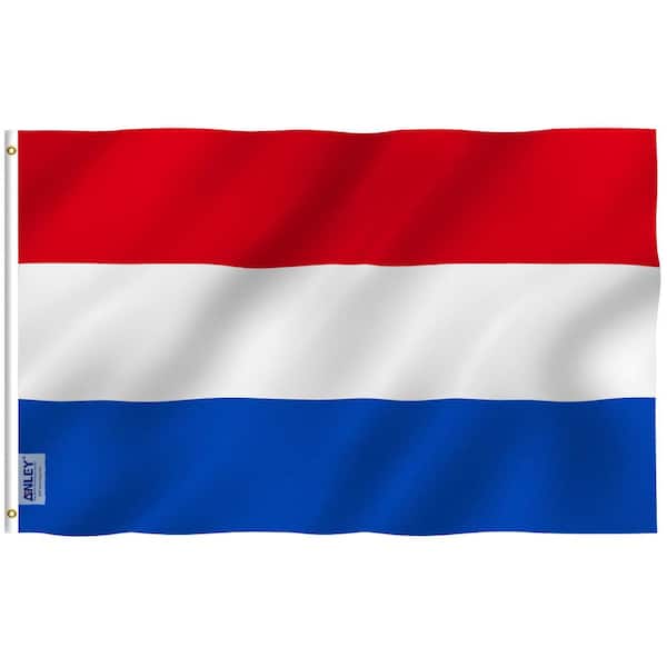 ANLEY Fly Breeze 3 ft. x 5 ft. Polyester Netherlands Flag 2-Sided Flags Banner with Brass Grommets and Canvas Header