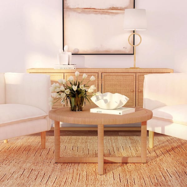 Butler Specialty Company Captiva 39 in. Natural Finish Round Rattan Coffee Table