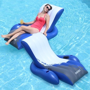 Floating Recliner Inflatable Lounge Pool Float (2-Pack)