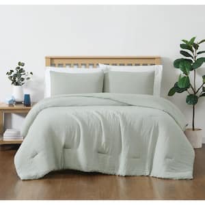 Cozy Gauze Grey Twin Twin XL 2-Piece Microfiber Comforter Set