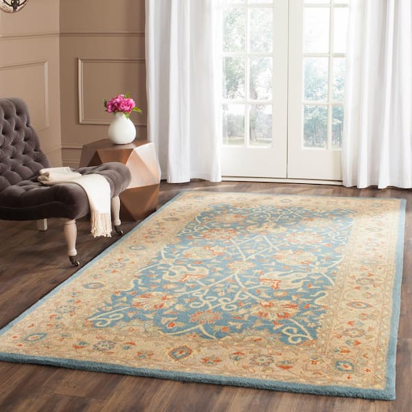 Antiquity Blue Doormat 2 ft. x 3 ft. Border Speckled Area Rug