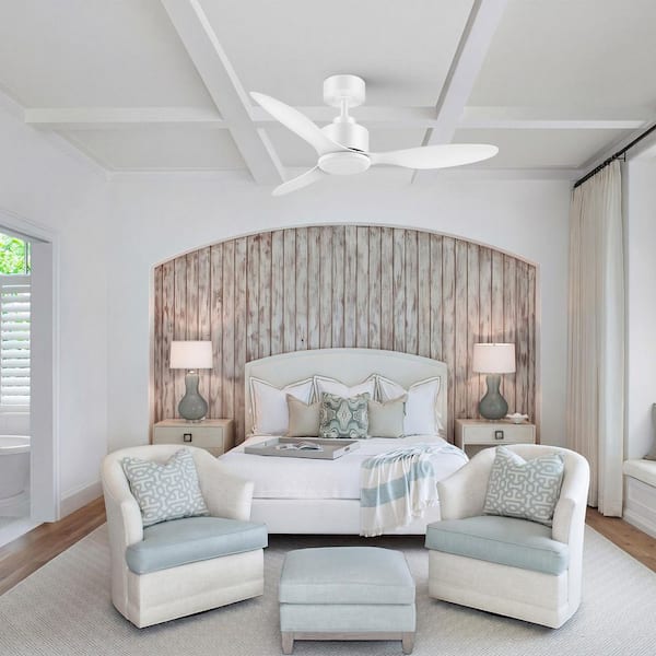 Breezary Sawyer 42 in. Indoor 6-Speed Standard White Ceiling Fan
