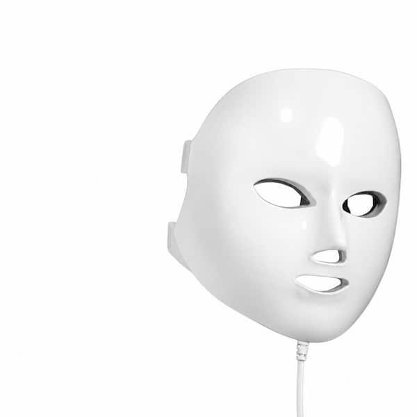 LED Red and Blue Light Therapy Face Mask with 150 LEDs for Wrinkles and Acne, 10-Minute Auto Shutoff