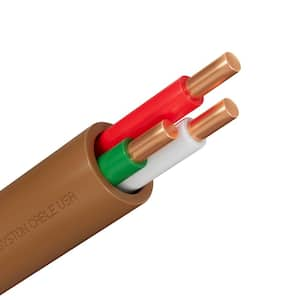 500 ft. 18/3 Brown Solid Bare Copper CMR/CL3R Thermostat Wire - UL/ETL Listed, UV Resistant RoHS