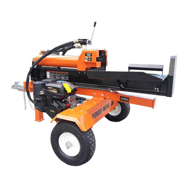 Power King 36-Ton 9.5 HP Gas Horizontal/Vertical Log Splitter with Kohler Command Pro Engine, 4 Way Splitter