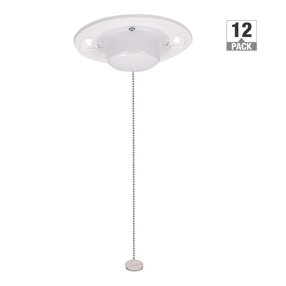 5 in. Closet Light with Pull Chain Utility Light Lampholder LED Flush Mount