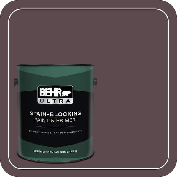 BEHR ULTRA 1 gal. #100F-7 Deep Aubergine Semi-Gloss Enamel Exterior Paint & Primer