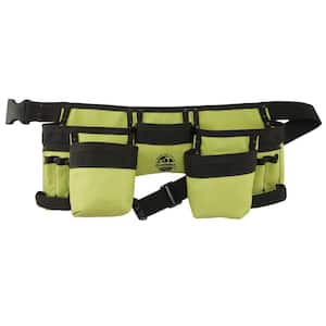 Lime Green Canvas 11-Pocket Finisher Tool Apron