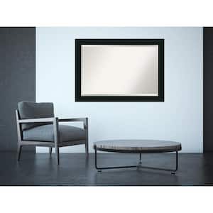 Medium Rectangle Black Contemporary Mirror (29.13 in. H x 41.13 in. W)
