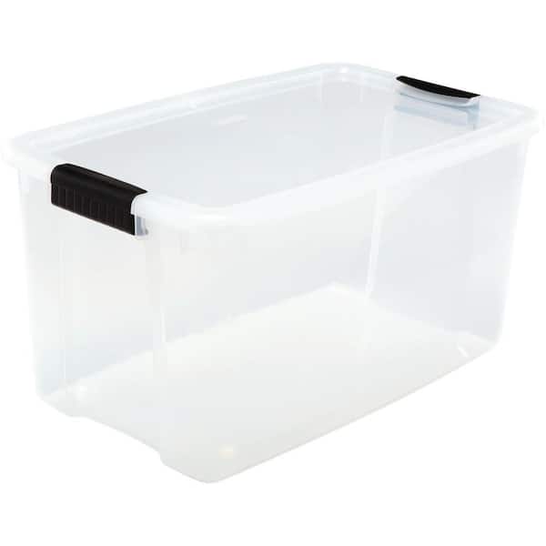 https://images.thdstatic.com/productImages/83057bfb-ff1e-4f8f-b9ea-749d0ab0735f/svn/clear-base-with-clear-lid-and-black-latches-sterilite-storage-bins-19888604-77_600.jpg