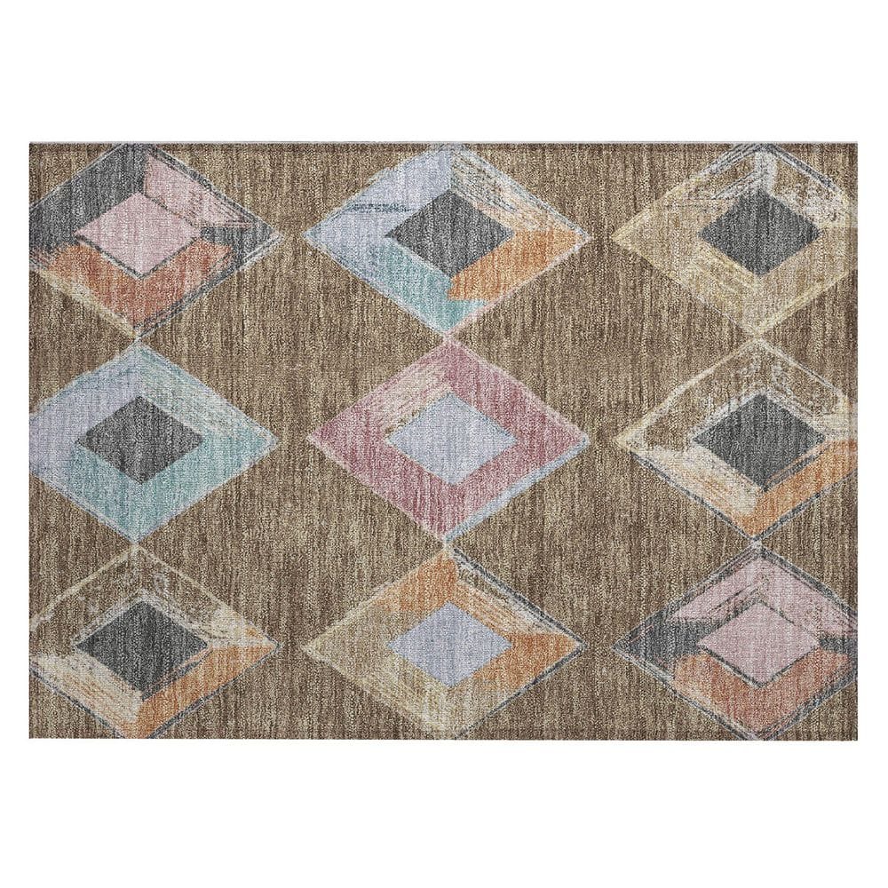 Chantille Machine Washable Indoor/Outdoor Abstract ACN2004 Brown 2 ft. x 3 ft. Accent Rug price history on PriceWatchPro