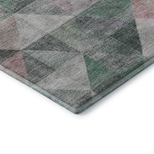 Mayfield Premium Machine Washable Abstract AMF2006 Blush 5 ft. x 7 ft. 6 in. Area Rug