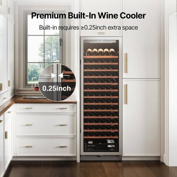 Ca'Lefort 24 in. Dual Zone 155-Bottle Built-In Wine Cooler Fridge