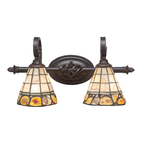 Unbranded Bridgewater 20.75 in. 2-Light Dark Granite Vanity Light