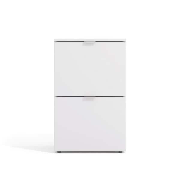 K1 INTERNATIONAL GROUP L Sacaramento 2-Drawer White Hanging File Cabinet 28.7 in. H x 18.1 in. W x 17.7 in. D