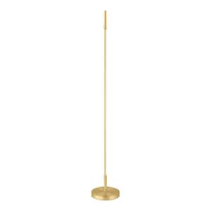 Calero 50 in. Brushed Gold Straight Arc Floor Lamp LED