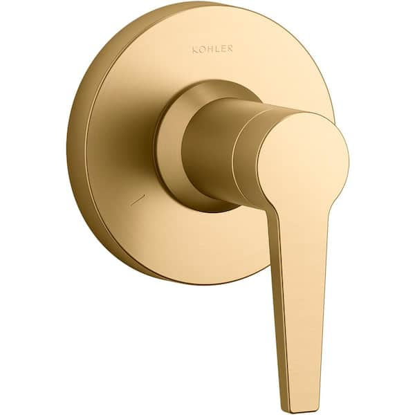 Kohler Pitch 1 Handle Valve Handle Trim Kit In Vibrant Brushed Moderne Brass Valve Not Included 6428