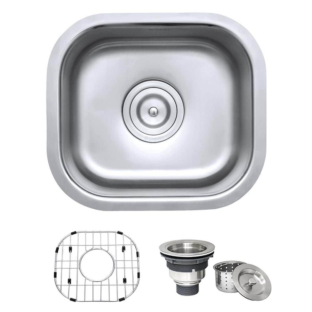 Ruvati 15" x 12.75" Stainless Steel Undermount Bar Prep Sink