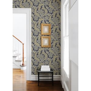 Butterfield Navy Floral Wallpaper