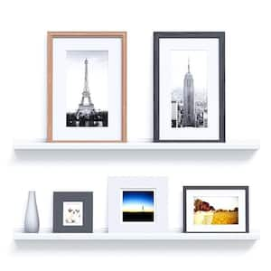 46 in. Floating Wall Shelf Modern Design White