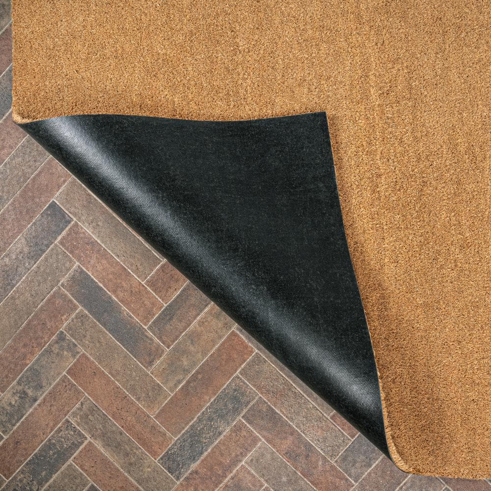 Peater Classic Casual Light Brown Coir Rectangular 2 ft. x 4 ft. Doormat