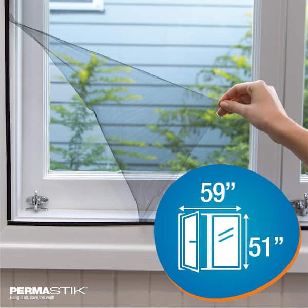 51.2 in. x 59.1 in. Black UV Resistant Fiberglass Mesh Removable Insect Screen