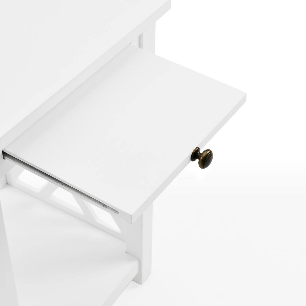 Gray Rectangular Wood Coffee Table with Storage Tray