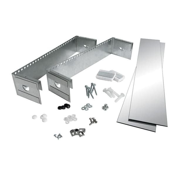 JENSEN 4 in. x 25 in. Surface-Mount Side Mirror Kit for Medicine Cabinet