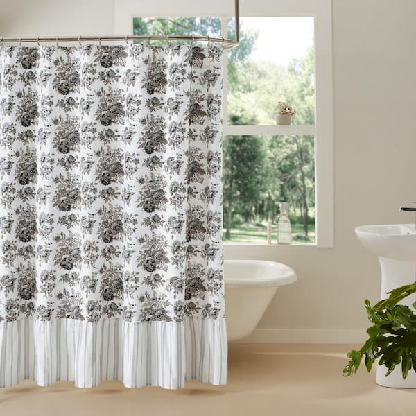 Shower Curtain Upgrade- Use a Curtain Panel Instead - Nesting With Grace