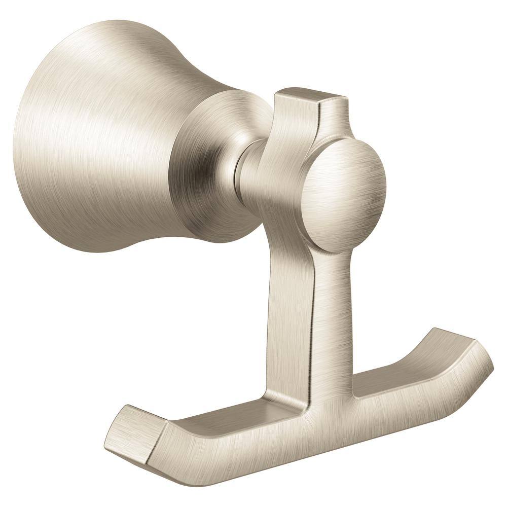 Moen DN9103BN Ellsworth Robe Hook – Brushed Nickel Finish, Sleek Modern Design For Bathrooms