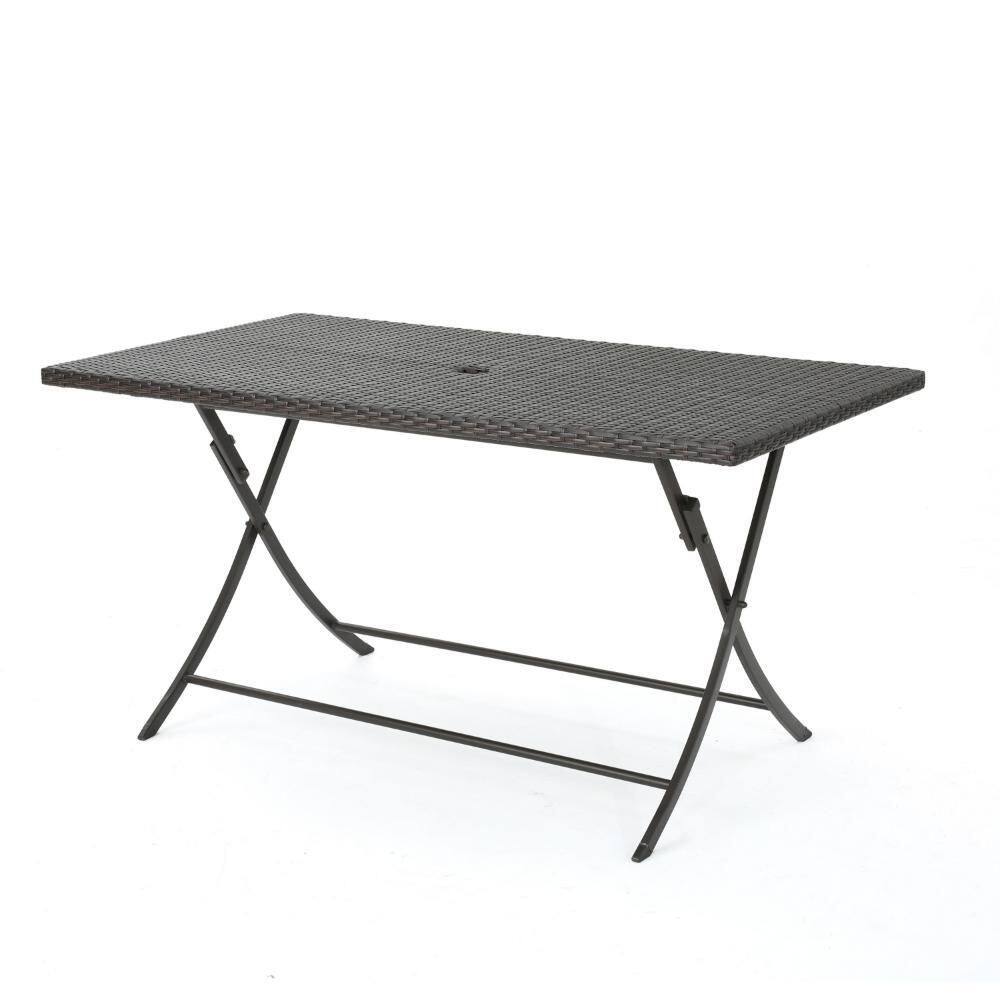 Brown Rectangle Wicker Outdoor Dining Table price history on PriceWatchPro