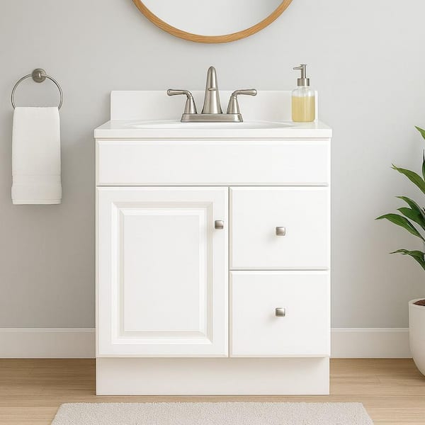 Wyndham 30 in. W x 18 in. D Unassembled Bath Vanity Cabinet Only in White Semi-Gloss