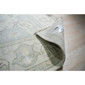 Beige 8 ft. x 10 ft. Hand-Knotted Wool Classic Floral Rug