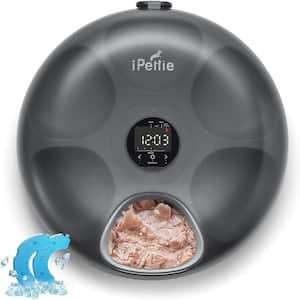 Donuts Frost 6 Meal Cordless Automatic Pet Feeder, with 2 Ice Packs, Timer, Holds 6 x ½ lb. of Dry and Wet Food