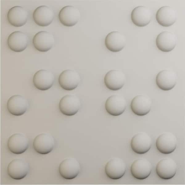 Ekena Millwork 19-5/8"W x 19-5/8"H Emery EnduraWall Decorative 3D Wall Panel, Satin Blossom White (Covers 2.67 Sq.Ft.)