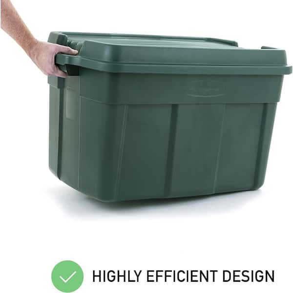 ECOSOLUTION 37 Gal. High Top Storage Containers with Lids Hunter Green Pack of 3 RMRT370007 The Home Depot