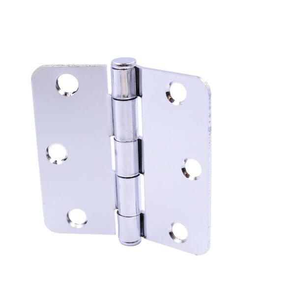Everbilt 3 in. x 1/4 in. Radius Chrome SqueakFree Door Hinge 28146