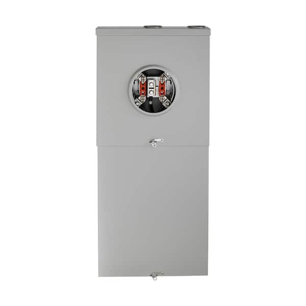 200 Amp Outdoor Meter Main Combo, 8 Spaces, Ringless with Internal Trough LS820-BTR