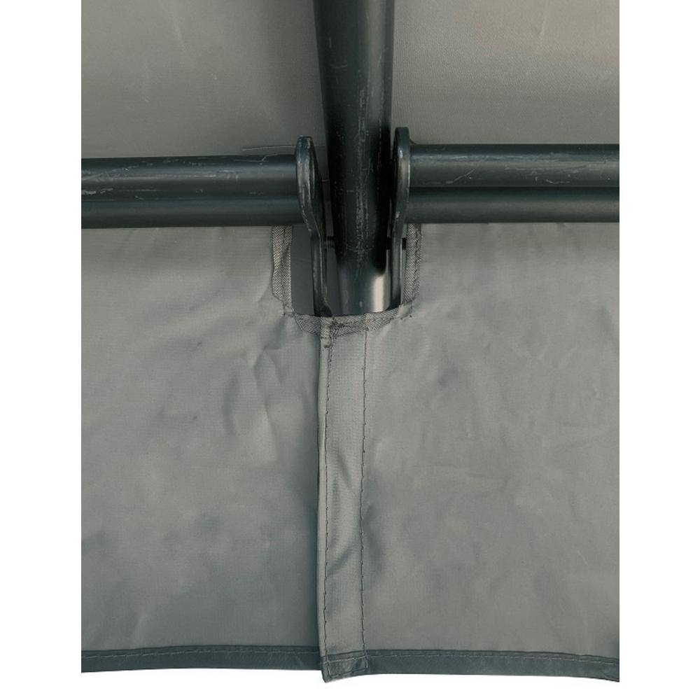 Gray 11 ft Replacement Canopy for Bamboo Steel Gazebo