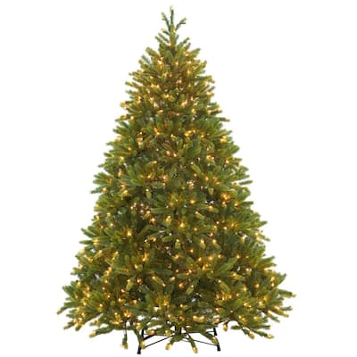 6.5 ft. Feel Real Jersey Fraser Fir Artificial Christmas Tree with 800 Mini White Lights