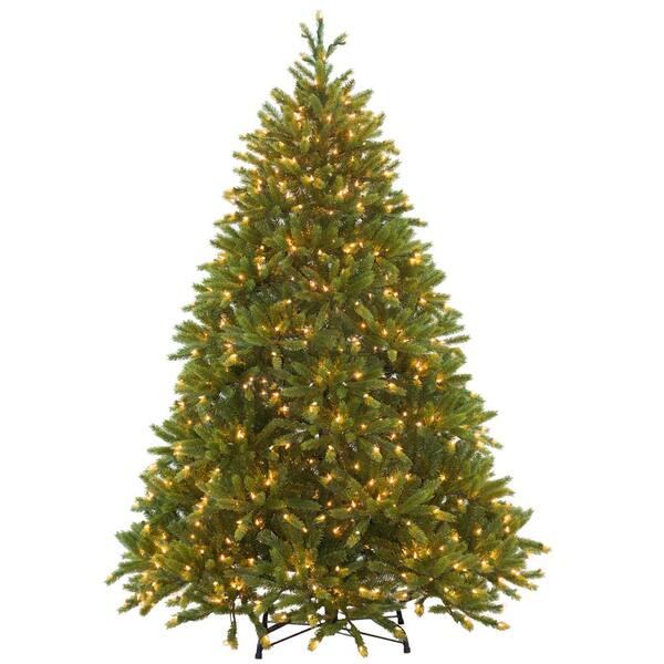 Home Accents Holiday 6-1/2 ft. Feel-Real Jersey Fraser Fir Hinged Artificial Christmas Tree with 800 Clear Lights