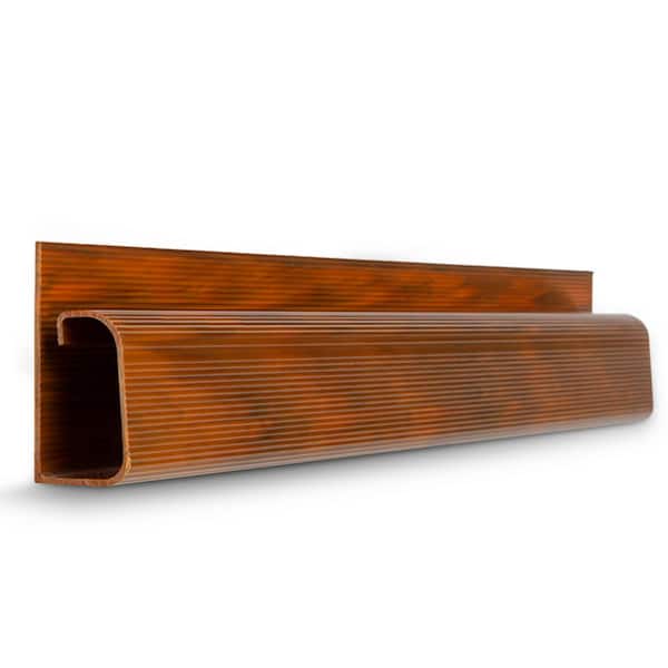 16 in. J Channel Desk Cable Organizer in Woodgrain (5-Pack)