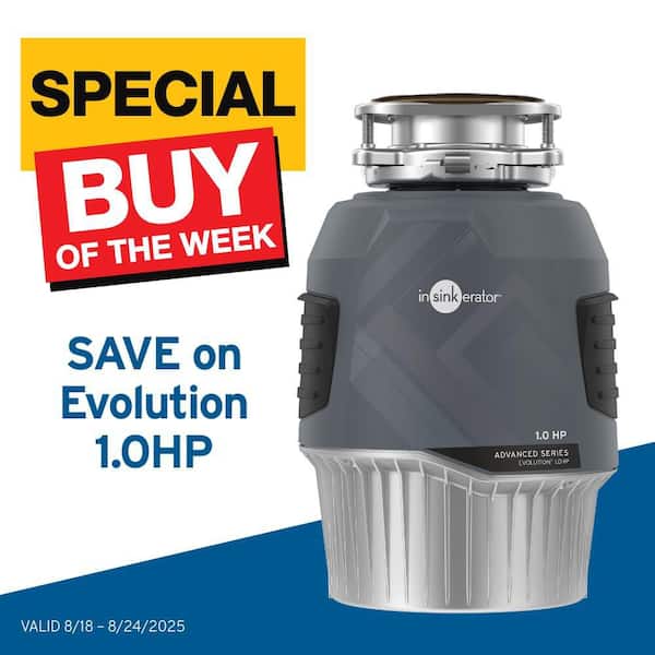 Evolution 1HP, 1 HP Garbage Disposal, Advanced Series EZ Connect Continuous Feed Food Waste Disposer