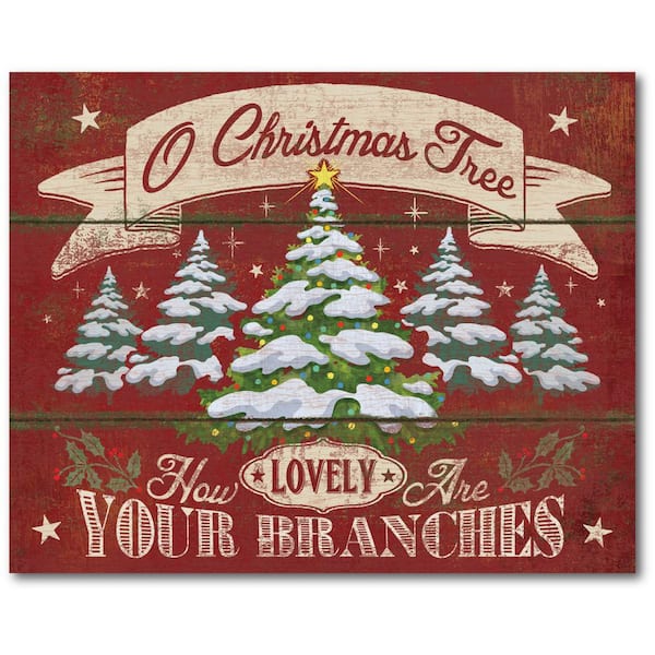 Courtside Market O Christmas Tree Gallery-Wrapped Canvas Wall Art 20 in. x 16 in.