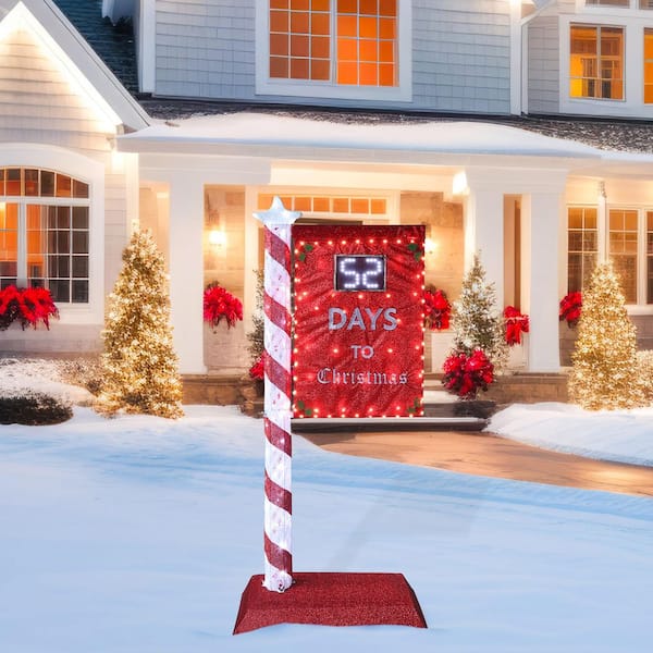 5ft. 3D Countdown Light Christmas Holiday Yard Decoration LED with Digital Screen