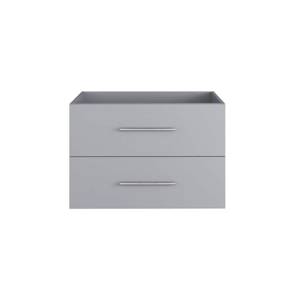 VOLPA USA AMERICAN CRAFTED VANITIES Napa 36 in. W x 22 in. D x 21 in. H Single Sink Bath Vanity Cabinet without Top in Gray, Wall Mounted