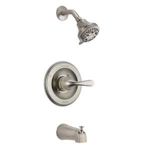 Classic 1-Handle Wall Mount Tub and Shower Faucet Trim Kit in Stainless (Valve Not Included)